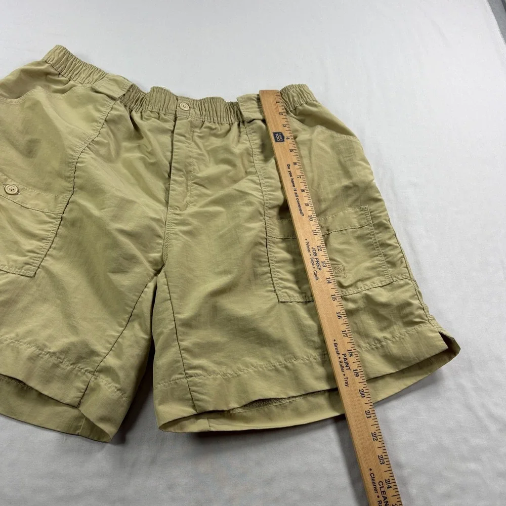 Aftco Shorts Mens 42 Beige Cargo Fishing Stretch Performance Nylon Preppy